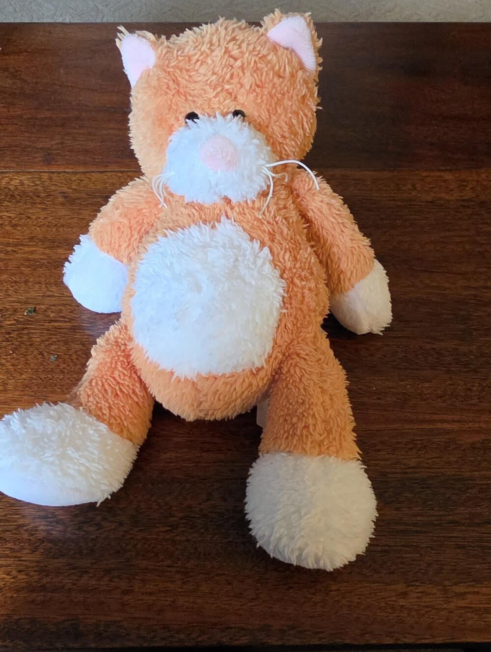 GANZ Tubby Tummies Orange And White Cat Kitty Plush Stuffed Animal H11577